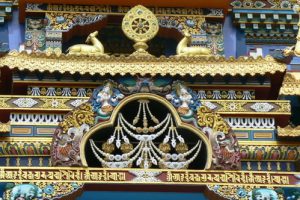 Ornate symbolic temple details