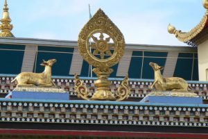 Namdroling Monastery's Golden Temple detail