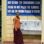 Student filling his water