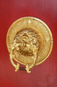 Temple symbolic door knocker