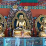 Interior Buddhist statuary of