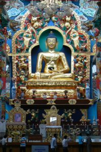 Central Buddha statue in
