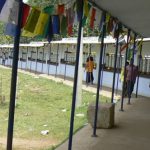 Prayer wheels and flags