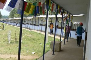 Prayer wheels and flags