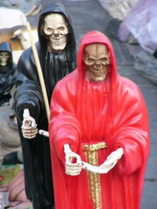 Zocalo Square market (Day of Dead dolls)