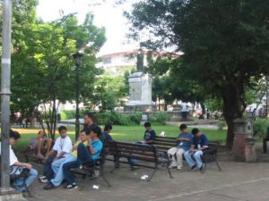 Socializing in the park