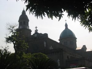 Catholic cathedral dominates the city