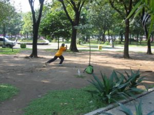 Tai chi practice n the park