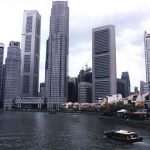 Boat Quay and skyscrapers