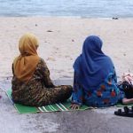 Muslim family at East Coast Park