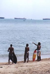 Cargo ships off East Coast Park