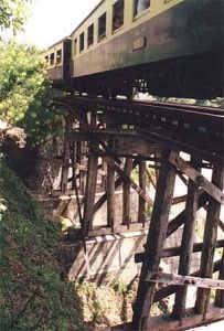 Kwai train on trestle