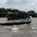 The Mekong Delta is densely populated with boats of all