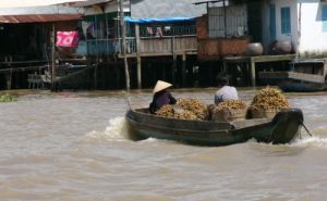 Mekong Delta - taking goods to market