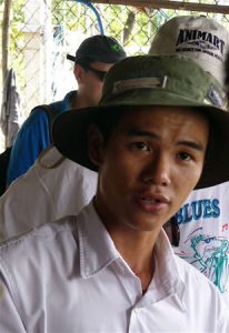 Mekong Delta - cute guide explaining a local rice flour