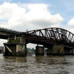 Railway bridge in the delta.