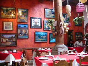 Pátzcuaro - colorful restaurant