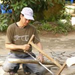 Waterfall park near Dalat - Sawing Wood