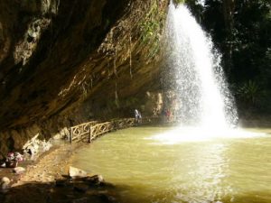 Waterfall park near Dalat - From the cave