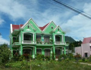 Upscale house (green) near Dalat