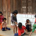 Rural farming village near Dalat - children playing