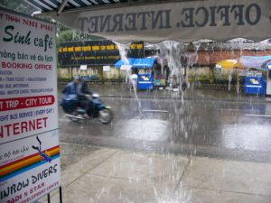 Nha Trang has heavy rain at times