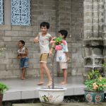 Nha Trang - kids playing at Catholic church