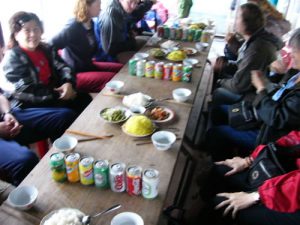 Lunch on the tour boat