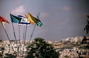 Jerusalem-flags