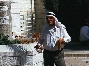 Nazareth-Arab souvenir vendor