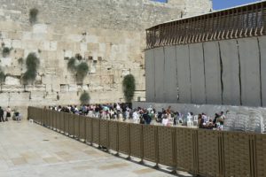 Jerusalem - Western Wall womens' prayer section is separate from