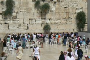 Jerusalem - Western Wall womens' prayer section is separate from