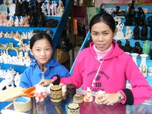 Souvenir sellers at China Beach