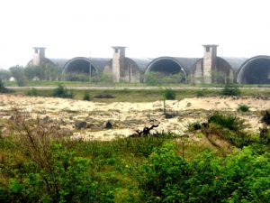 Danang Airport old hangars.