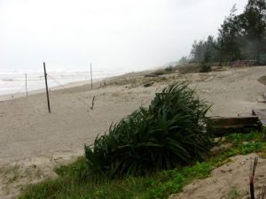 China Beach on a stormy day Down the beach
