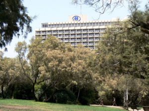 Hilton Hotel overlooking the beach in