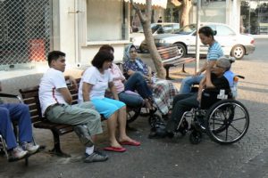 Disabled group on Rothschild Street