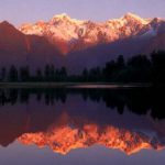 Lake Matheson at sunset