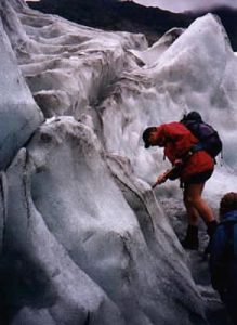 Fox glacier guide testing ice-constant danger