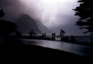 Milford Sound storm gathering