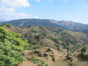En route to Jacmel - deforested hills