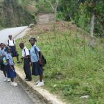 En route to Jacmel - rural school kids