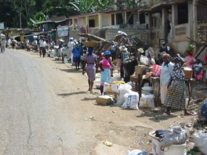 En route to Jacmel - roadside vendors