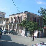 Jacmel - market and surrounding town buildings