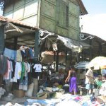 Jacmel - market clothing being sold