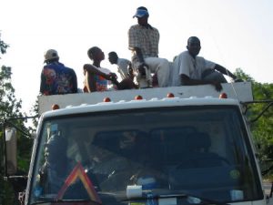 Jacmel - full truck for transportation to work
