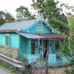 Returning from Jacmel - rural blue home