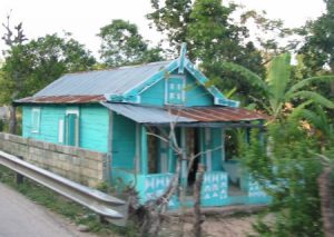 Returning from Jacmel - rural blue home