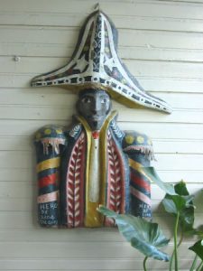 Port au Prince, Hotel Oloffson - paper mache sculpture -