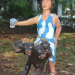 Port au Prince, Hotel Oloffson - paper mache sculpture -